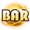 BAR doré Starburst. Symbole BAR Starburst.