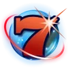 Symbole 7 Starburst. Symbole 7 rouge Starburst.