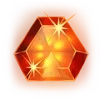 Symbole orange Starburst. Gemme orange Starburst.
