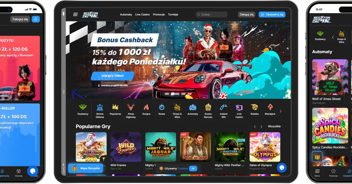 Kod promocyjny 2025 w Need for Spin Casino – aktualne bonusy