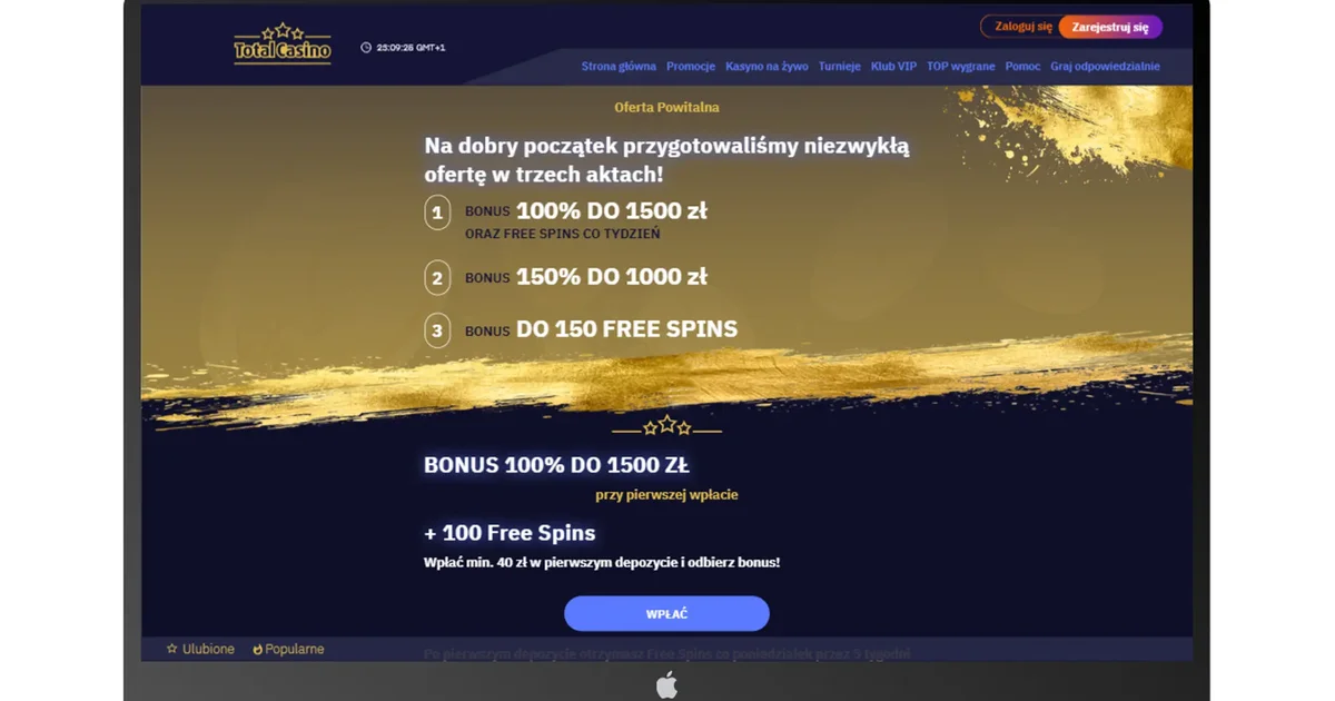 Total casino bonus