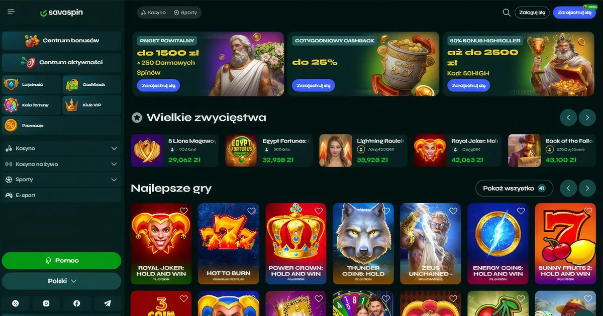SavaSpin opinie po polsku: recenzja gier‚ oferty i pierwsze wrażenia