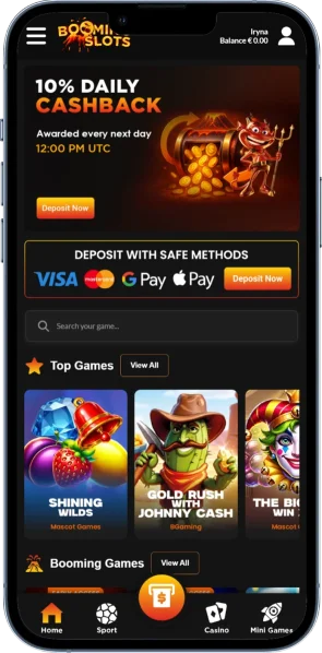 Mobile Version Booming Slots Casino