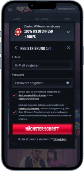 Der Registrierungsprozess in Mobile Online Casinos