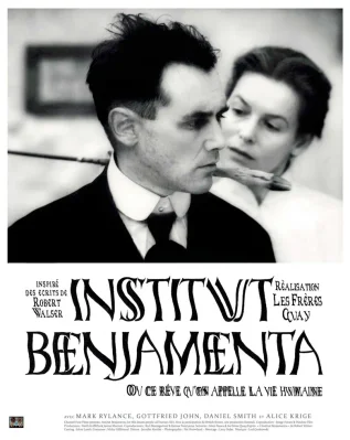 Affiche officielle du film Institut Benjamenta des frères Quay. Affiche du film Institut Benjamenta réalisé par les frères Quay, inspiré de Robert Walser.