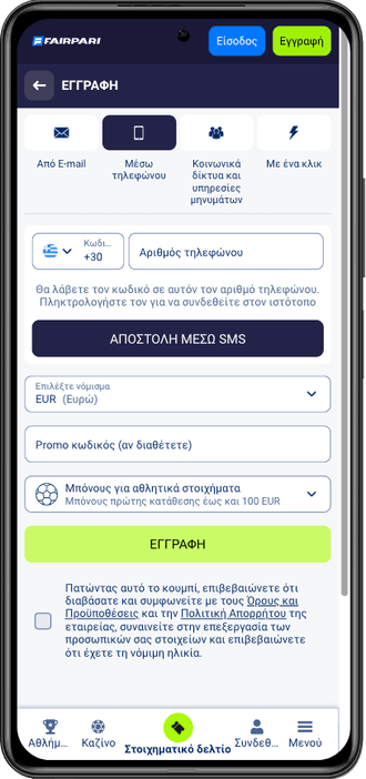 Fairpari casino registration