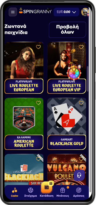 Spingranny live casino