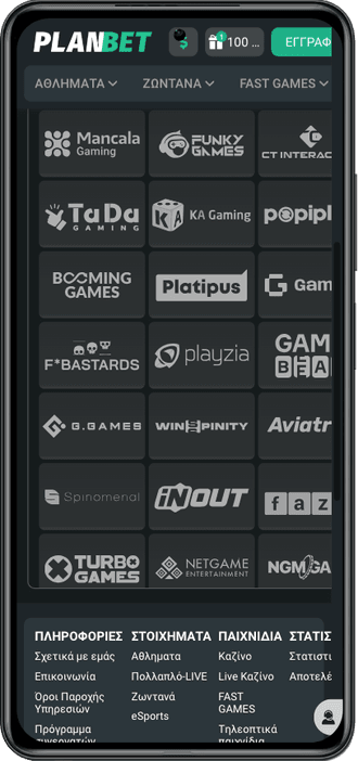 Planbet casino providers