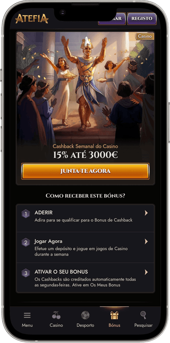 Promoções semanais e cashback do Atefia Casino Recargas semanais e cashback para jogadores Atefia