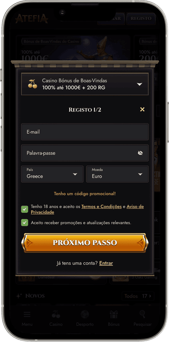 Como entrar no Online Casino Atefia Acesso e criação de conta no Atefia