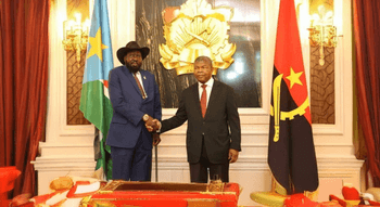 Rencontre entre les dirigeants du Soudan du Sud et de l'Angola dans un cadre officiel.