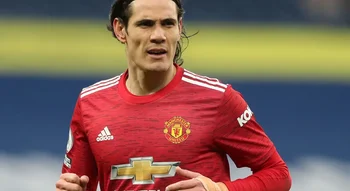 Edinson Cavani con Uruguay