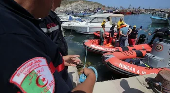Exercice en mer dans le cadre du jumelage pour l’appui au renforcement des capacités de la Protection civile algérienne.