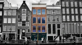 Façade de la Maison Anne Frank à Amsterdam.
