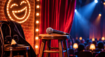 Bühnenrequisiten für Stand-up-Comedy in Deutschland