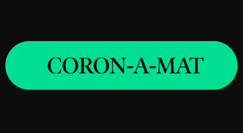 Coron-A-Mat Logo als grüner Button auf der Website von iRights.Lab