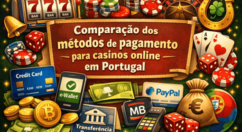 Comparação dos métodos de pagamento para casinos online em Portugal