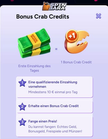 Spin Bara Casino Bonus Crab