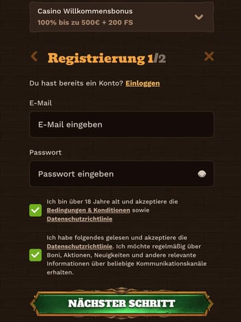 Anmelden bei FatPirate Casino