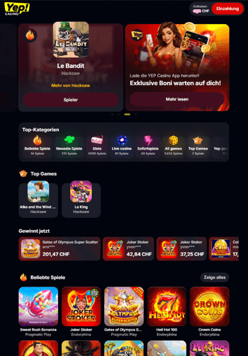 Yep Online Casino Mobile Version