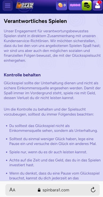 Bitte spielen Sie verantwortungsbewusst.