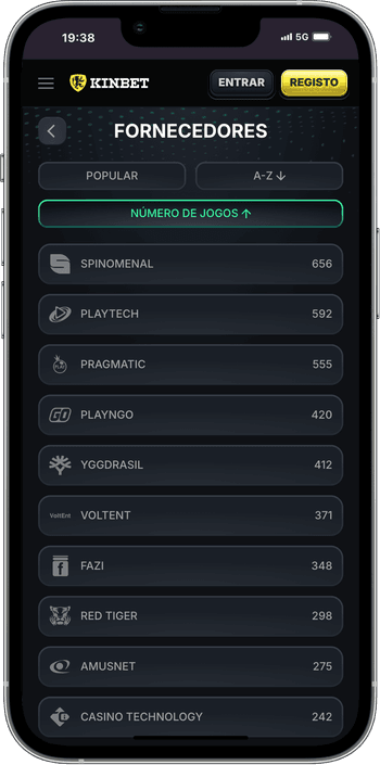 Fornecedores de software de jogos Fornecedores de software de jogos no Kinbet