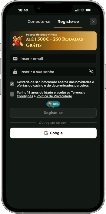 Registo no casino Registo no casino Goldzino