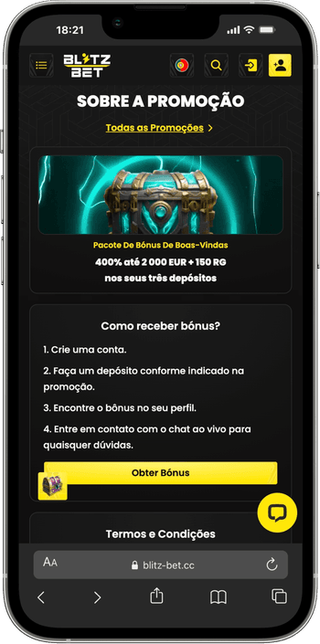 Bónus de registo no Blitz-bet casino