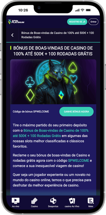 Bónus de boas-vindas no Spinplatinum