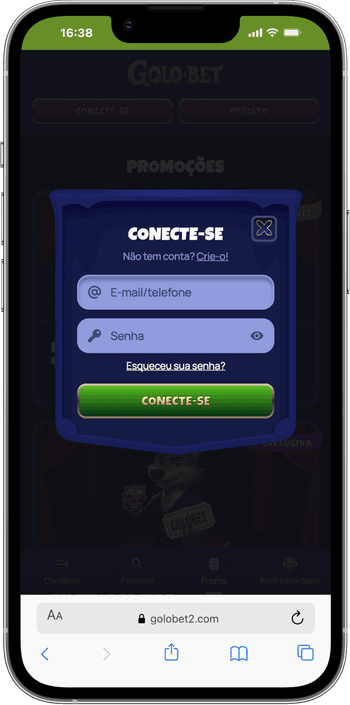 Login no casino online Golo Bet