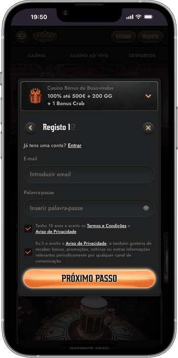 Registo no Gransino casino