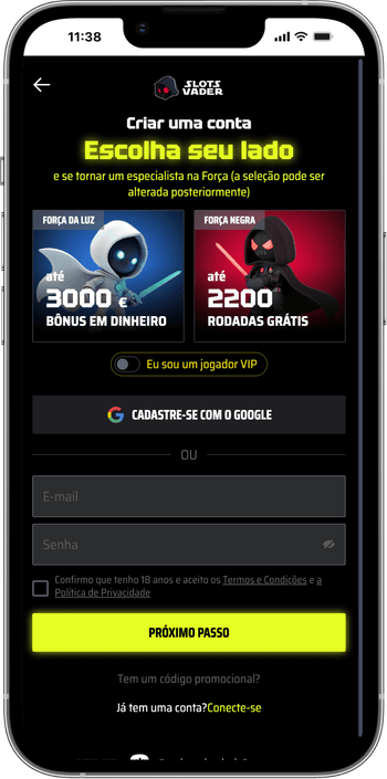 Registo no casino Registo no casino SlotsVader