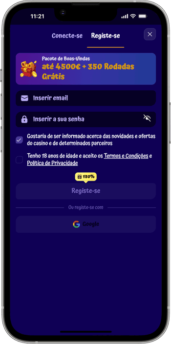 Registo no casino Spingranny