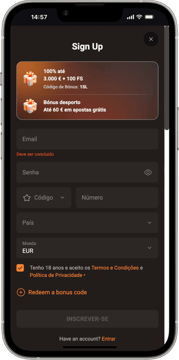 Registo no casino Registo no casino Slotlair