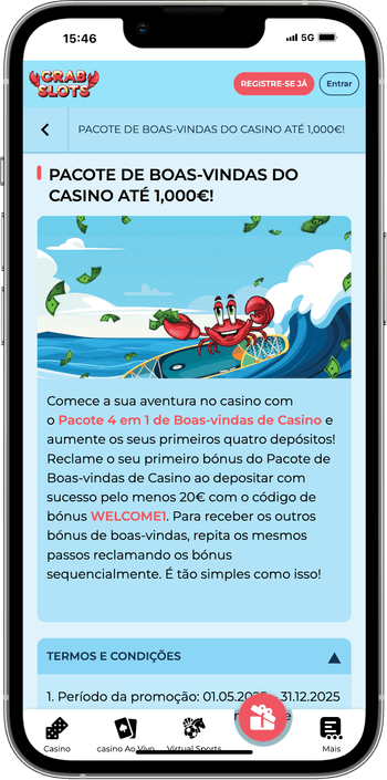 Pacote de boas-vindas para novos jogadores Pacote de boas-vindas Crabslots para novos jogadores