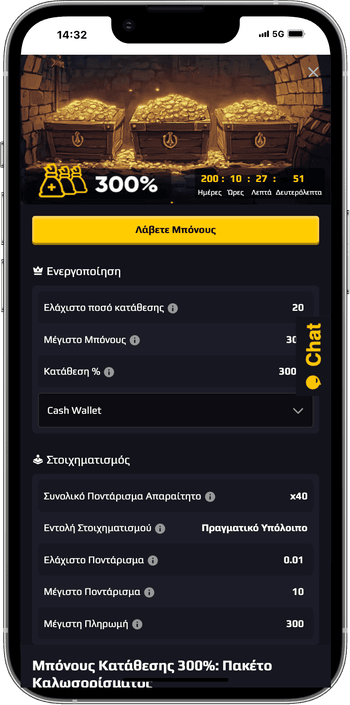 Μπόνους καλωσορίσματος στο Chancer Casino