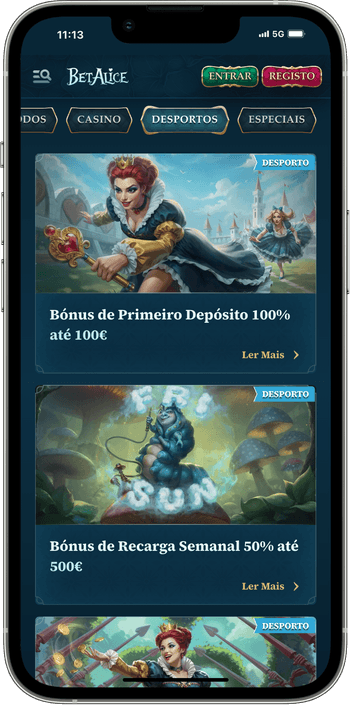 Bónus de casa de apostas no Casino BetAlice online