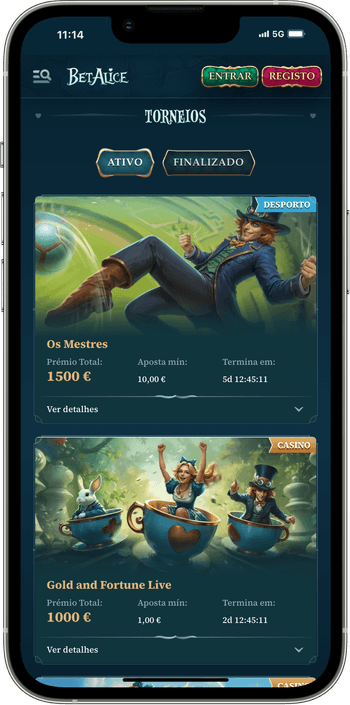 Torneios no Casino BetAlice online