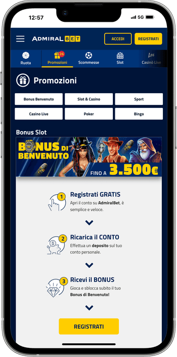 Bónus de depósito no Admiralbet casino