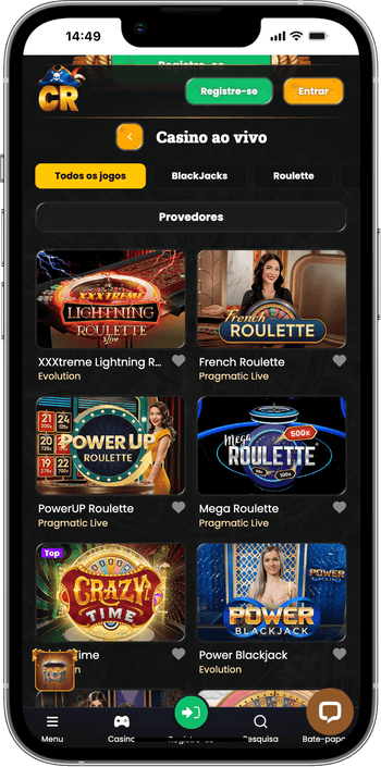 Casino ao vivo com dealers reais