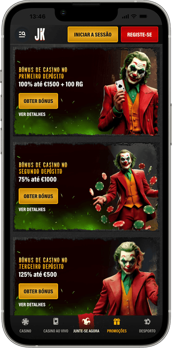 Bónus de registo no Jokery casino
