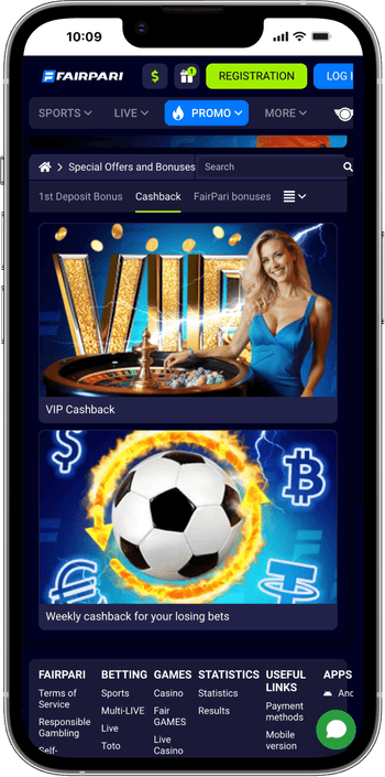 Cashback Cashback no Fairpari