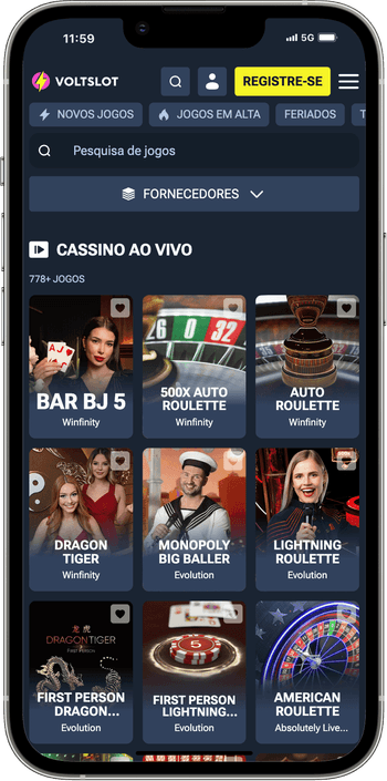 Casinos ao vivo Voltslot com Neosurf