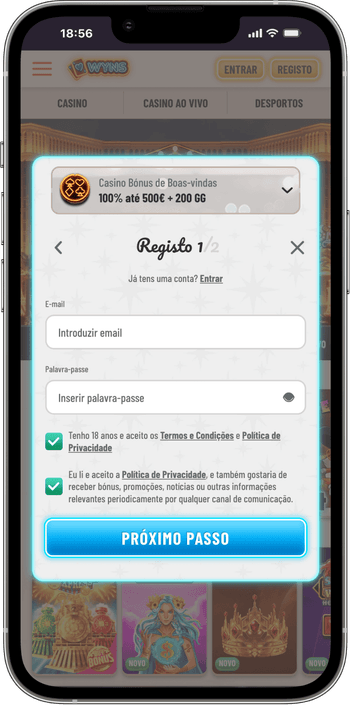 Registo no casino Registo no Wyns Casino