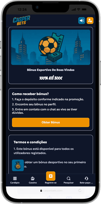 Bónus de apostas desportivas Bónus de apostas desportivas no CasperBets