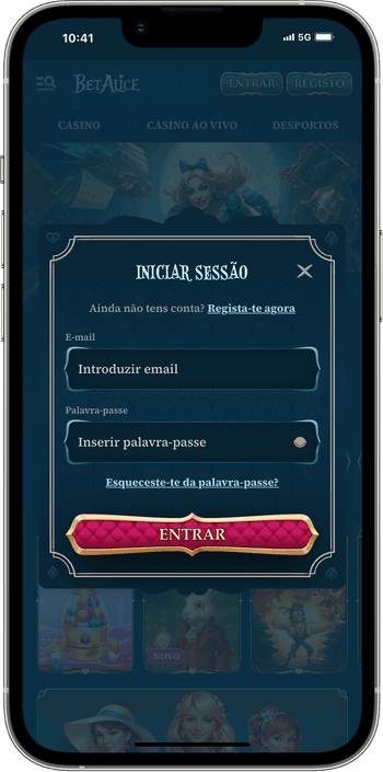 Login no Casino BetAlice online