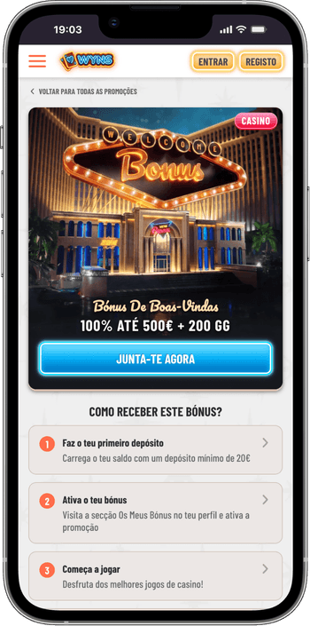 Pacote de boas-vindas do casino Pacote de boas-vindas do casino Wyns