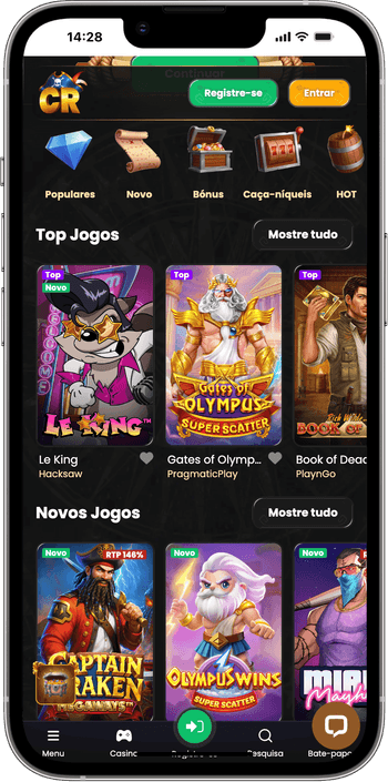 Tipos de jogos no Corsaza casino