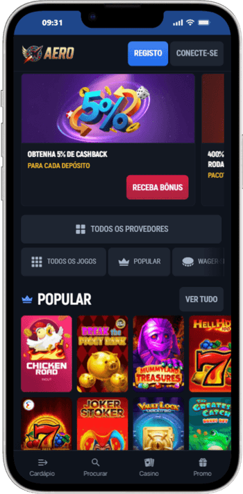 Versão móvel Versão móvel no Aerobet