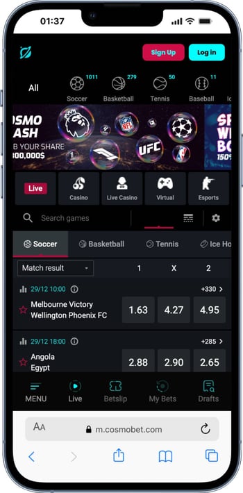 cosmobet online betting